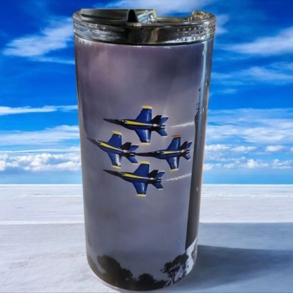 The Blue Angels 4 in 1 Can Cooler 14oz Tumbler 🎉sale